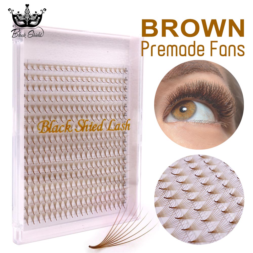 320 Colored Pointy Base Brown  - огляд і ціна Eyelash Extension Russian